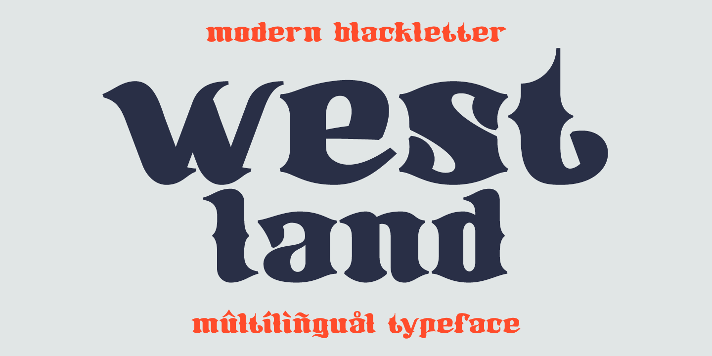 Пример шрифта Westland